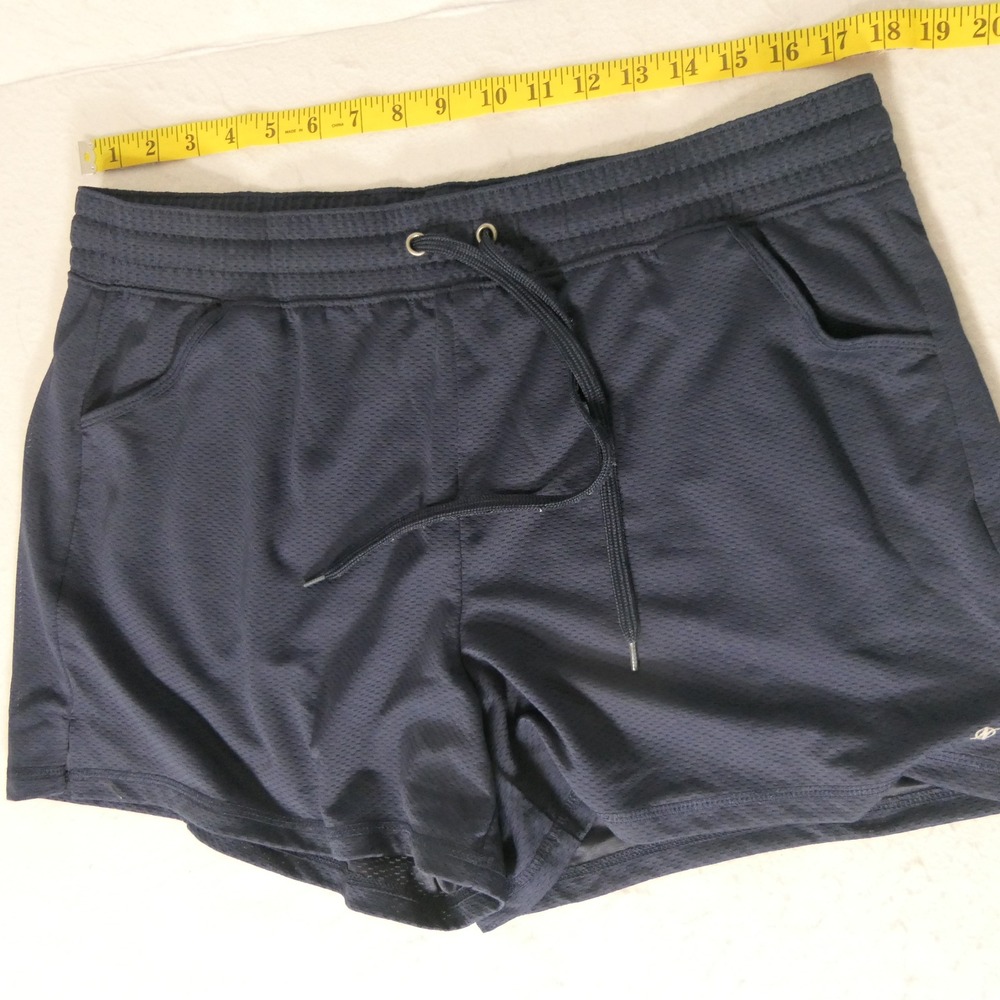 NordicTrack Womens Shorts XL Navy Mesh Athletic Gym Workout Quick Dry Loungewear